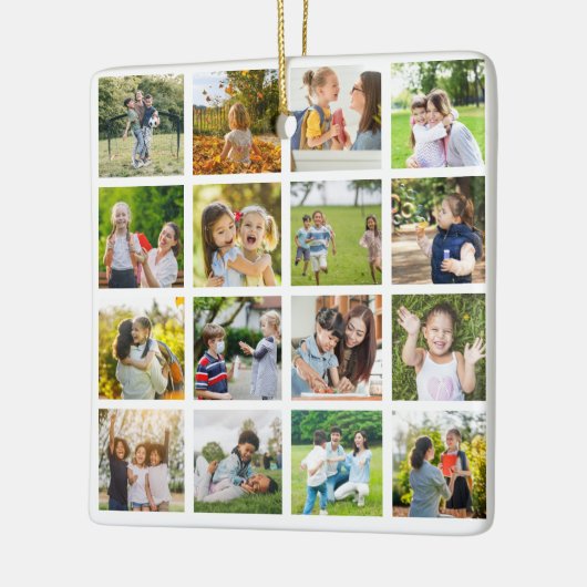 Herinneringen in Beweging:  16 Fotocollage Keramisch Ornament (Links)