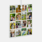 Herinneringen in Beweging:  16 Fotocollage Metalen Ornament (Voorkant Rechts)