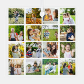 Herinneringen in Beweging:  16 Fotocollage Metalen Ornament (Voorkant)