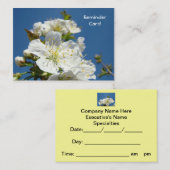 Herinneringen Kaarten Benoemingen Blauwe Hemel Blo Afsprakenkaartje (Voorkant / Achterkant)