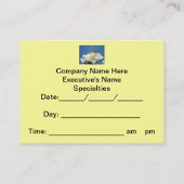 Herinneringen Kaarten Benoemingen Blauwe Hemel Blo Afsprakenkaartje (Achterkant)