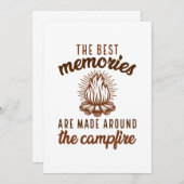 Herinneringen kampvuur bedankkaart (Voorkant / Achterkant)