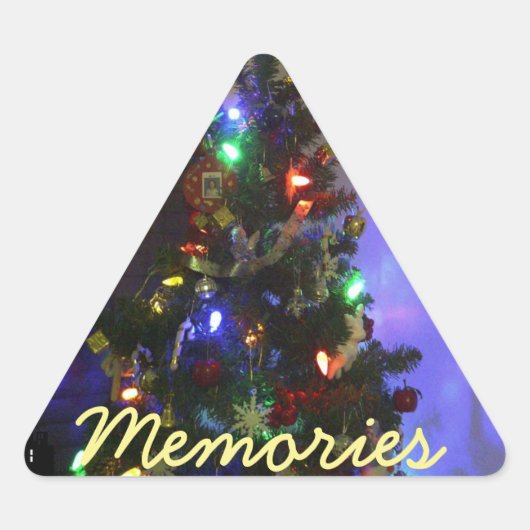 Herinneringen kerstboomSticker door RoseWriters Sticker (Voorkant)