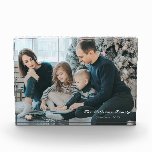 Herinneringen kerstfamilie fotoblokken (Voorkant)