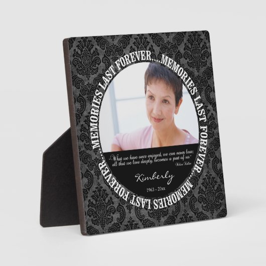 Herinneringen laatst ooit - Aangepaste foto/naam Fotoplaat (Voorkant)