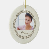 Herinneringen Laatste Forever Memorial Custom Foto Keramisch Ornament (Rechts)