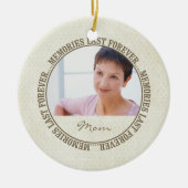 Herinneringen Laatste Forever Memorial Custom Foto Keramisch Ornament (Voorkant)