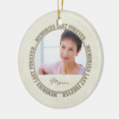 Herinneringen Laatste Forever Memorial Custom Foto Keramisch Ornament (Links)