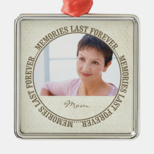Herinneringen Laatste Forever Memorial Custom Foto Metalen Ornament