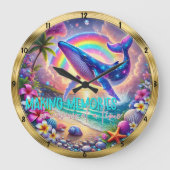 Herinneringen maken aan Whale Rainbow Beach Grote Klok (Voorkant)