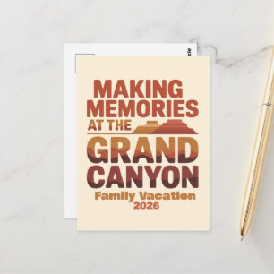 Herinneringen maken bij de Grand Canyon Reis Briefkaart