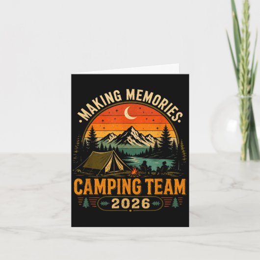 Herinneringen maken camping team 2026 matching kaart (Voorkant)