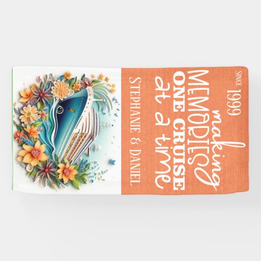 Herinneringen maken Eén cruise per cruisedeur Spandoek (Horizontaal)