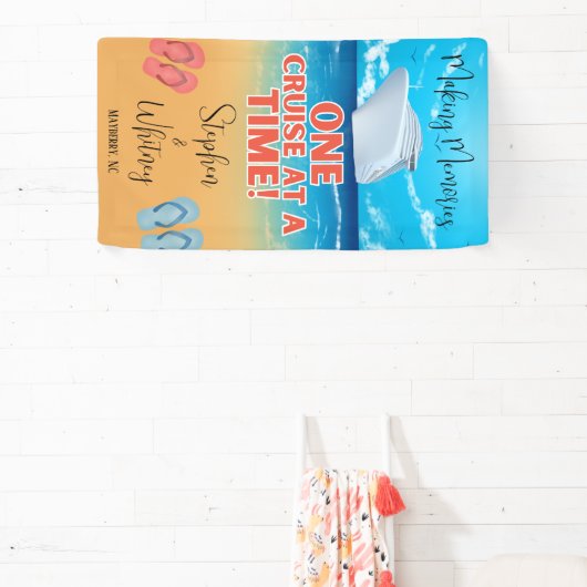 Herinneringen maken Eén cruise per cruisedeur Spandoek (Insitu)