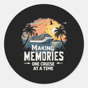 Herinneringen Maken, Eén Cruise Per Tijd Familie C Ronde Sticker