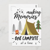 Herinneringen maken, één kampeerplaats tegelijk, k briefkaart (Voorkant / Achterkant)