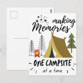 Herinneringen maken, één kampeerplaats tegelijk ka briefkaart (Voorkant / Achterkant)