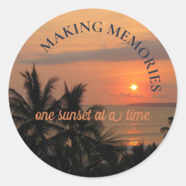 Herinneringen Maken, Eén Zonsondergang per Keer, S Ronde Sticker