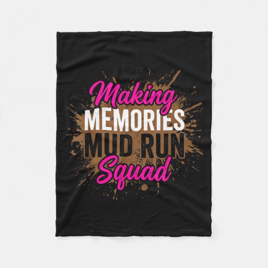 Herinneringen maken modderloop squad moddermeisje  fleece deken (Voorkant)