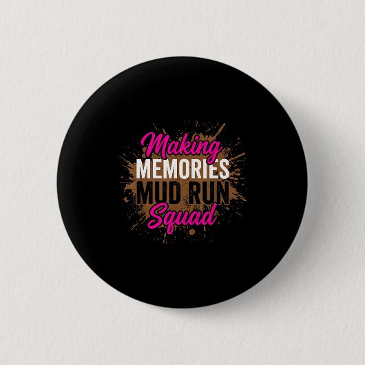 Herinneringen maken modderloop squad moddermeisje ronde button 5,7 cm (Voorkant)
