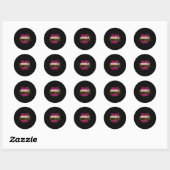 Herinneringen maken modderloop squad moddermeisje ronde sticker (Vel)