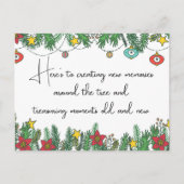 Herinneringen maken rond de kerstboom briefkaart (Voorkant)