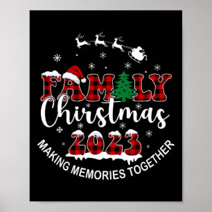 Herinneringen maken samen Buffalo Plaid Family Chr Poster