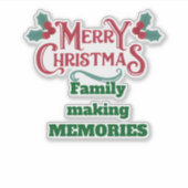 Herinneringen maken voor Kerstmis Sticker (Voorkant)