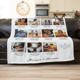 Herinneringen Met Jij | 11 Foto Collage Aandenken  Fleece Deken