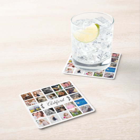 Herinneringen Moderne 22 Foto Collage & aangepaste Kartonnen Onderzetters (Insitu)