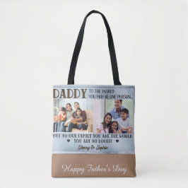 Herinneringen onderweg: Happy Vaderdag Custom Co Tote Bag