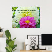 Herinneringen Onthoud wanneer kunstprint Roze Dahl Poster (Thuiskantoor)