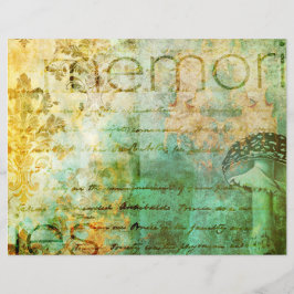 Herinneringen paddenstoel en texturen scrapbook pa