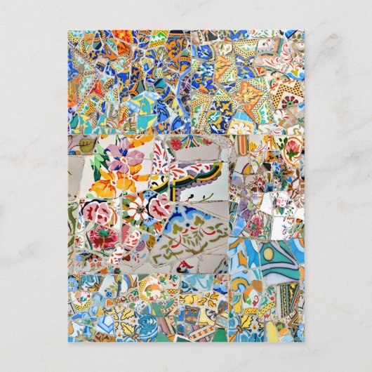 Herinneringen. Park Güell. Geweldig mozaïek. Deel  Briefkaart (Voorkant)