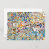 Herinneringen. Park Güell. Geweldig mozaïek. Deel Briefkaart (Voorkant / Achterkant)