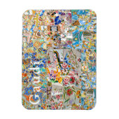 Herinneringen. Park Güell. Geweldig mozaïek. Deel Magneet (Verticaal)