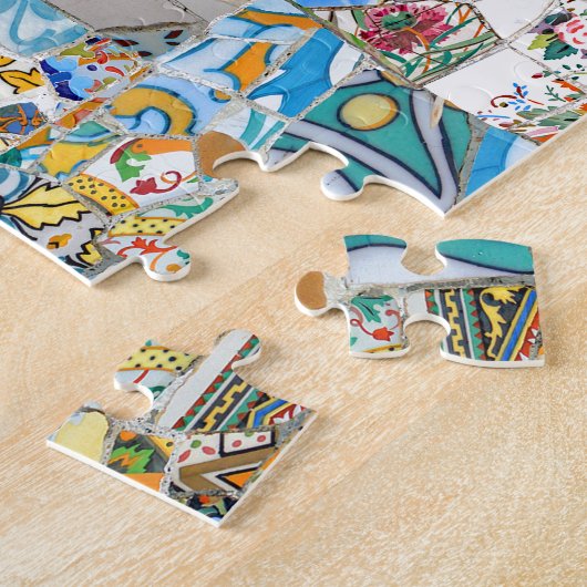 Herinneringen. Park Güell. Geweldige mozaïek. Deel Legpuzzel (Zijkant)