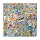 Herinneringen. Park Güell. Geweldige mozaïek. Deel Tegeltje (Voorkant)