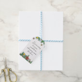 Herinneringen rond de kerstboom creëren cadeaulabel (Met Touw)