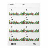 Herinneringen rond de kerstboom creëren etiket (Full Sheet)