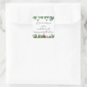 Herinneringen rond de kerstboom creëren vierkante sticker (Tas)