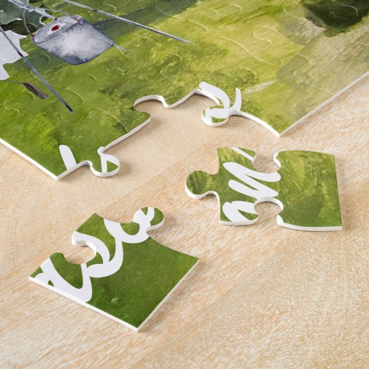 Herinneringen tegelijk één kampeerplaats maken legpuzzel (Zijkant)