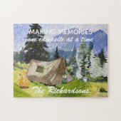 Herinneringen tegelijk één kampeerplaats maken legpuzzel (Horizontaal)