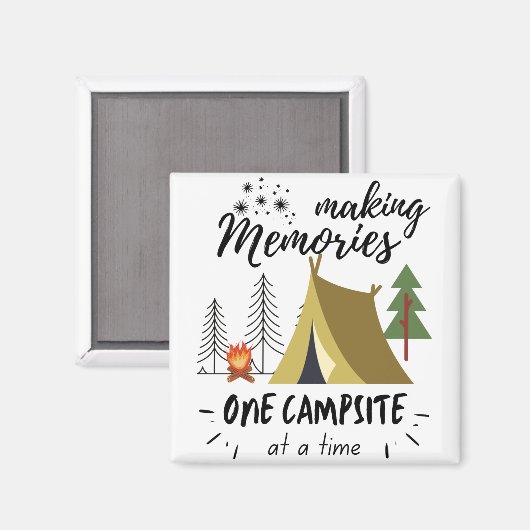 herinneringen tegelijk één kampeerplaats maken magneet (Voorkant / Achterkant)