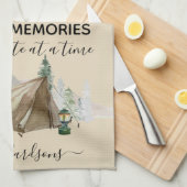 Herinneringen tegelijk één kampeerplaats maken theedoek (Quarter Fold)