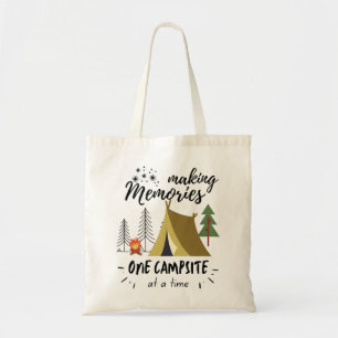 herinneringen tegelijk één kampeerplaats maken tote bag