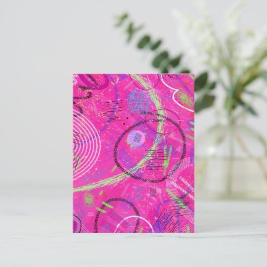 Herinneringen uit de Kindertijd Abstracte Kunst  Briefkaart (Staand voorkant)