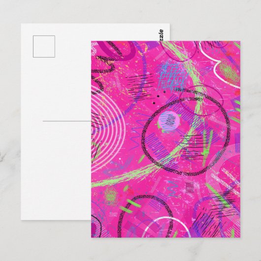 Herinneringen uit de Kindertijd Abstracte Kunst  Briefkaart (Voorkant / Achterkant)