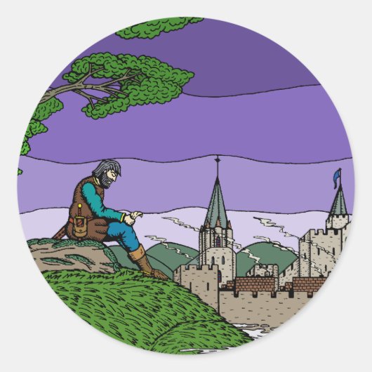 Herinneringen van Camelot Ronde Sticker (Voorkant)