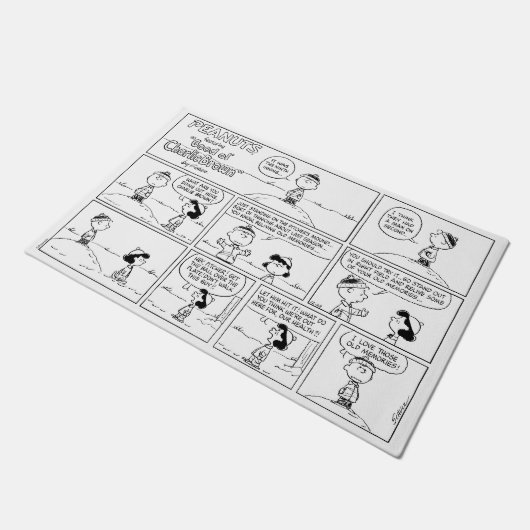 Herinneringen van Charlie Brown bij de pitcher's h Deurmat (Schuin)